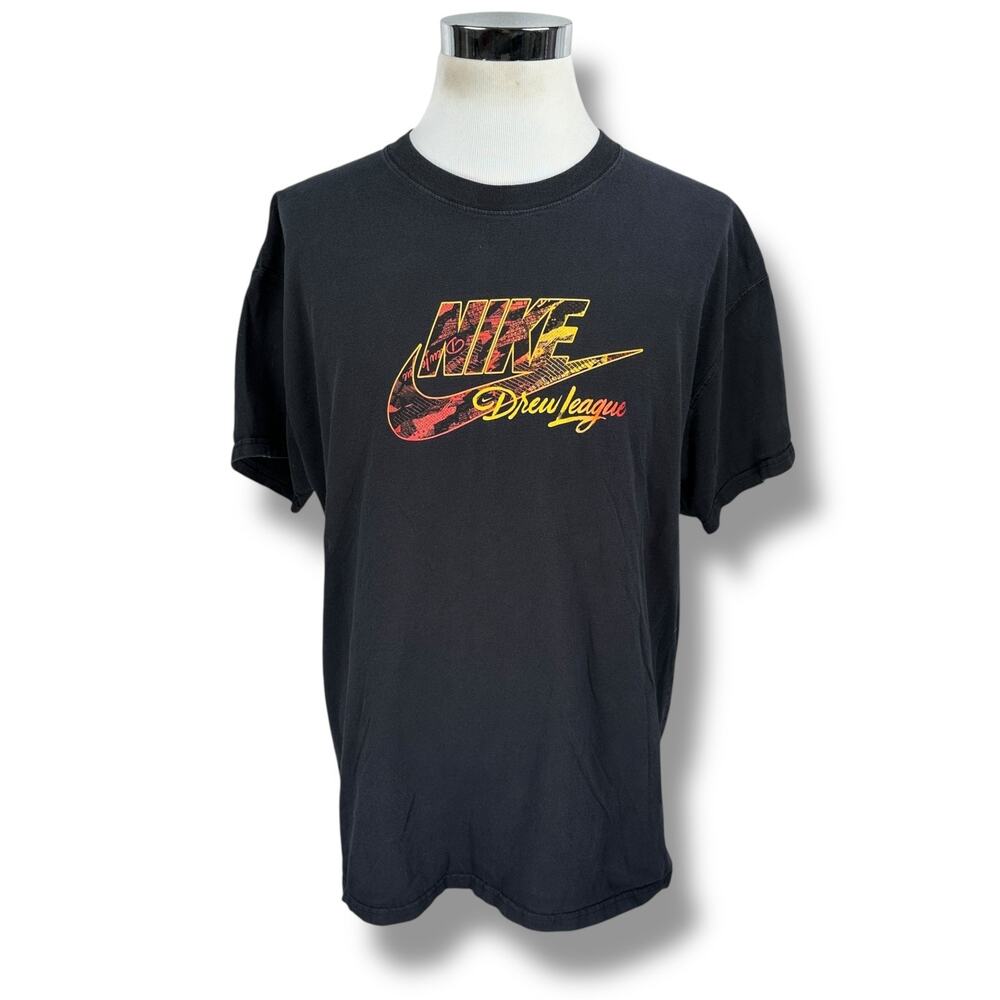 Nike Drew League‎ T-Shirt Men's XL Black Basketball Crew Neck Short Sleeve Rare